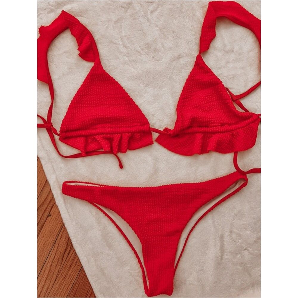 ruffle bikini set size medium